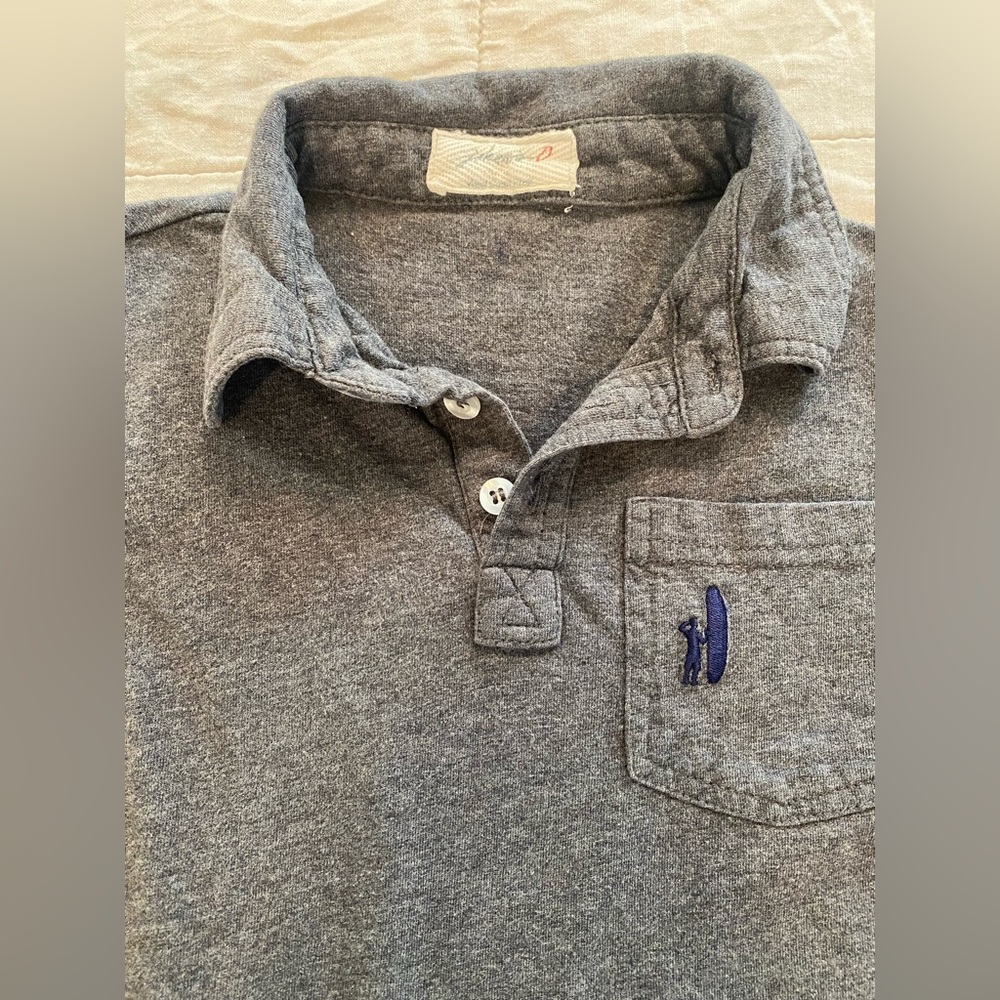 Kids Johnnie O Long Sleeve Polo Shirt with Blue Logo